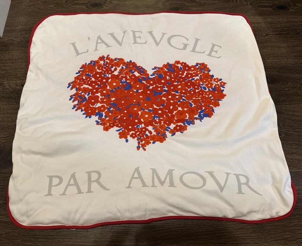 Gucci Baby Blanket Lavevgle Par Amovr White Red Blue Floral 80x80 cm authentic